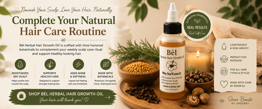 Getting started with a natural hair care routine — Sheer Beauté editorial image showing a beginner natural hair regimen.