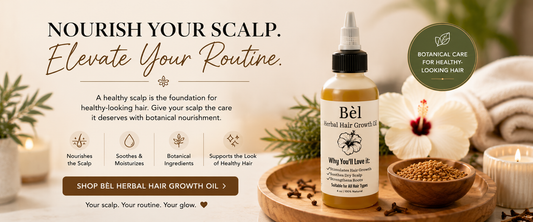 What is scalp buildup and why it matters — Sheer Beauté editorial image showing scalp cleansing and care.
