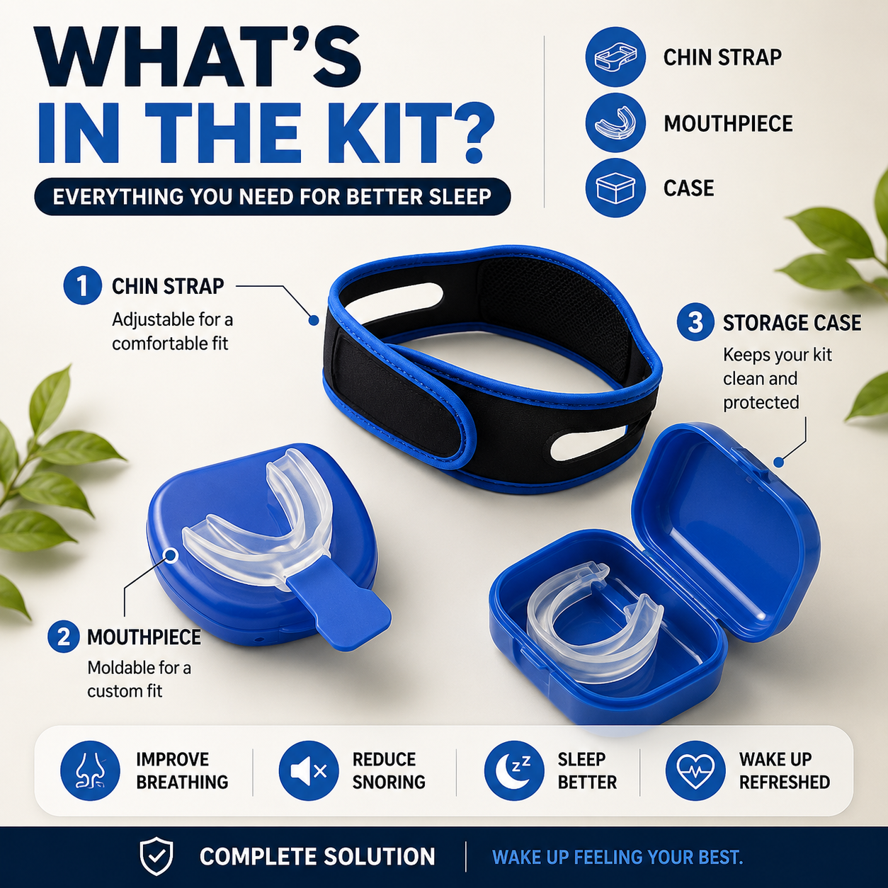 Anti-Snore Sleep Kit from Sheer Beauté — natural sleep accessories for reducing snoring.