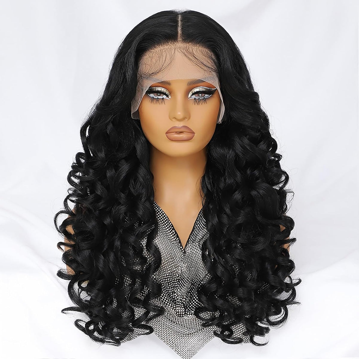 HD Invisible Lace Front Wig from Sheer Beauté — full length view.