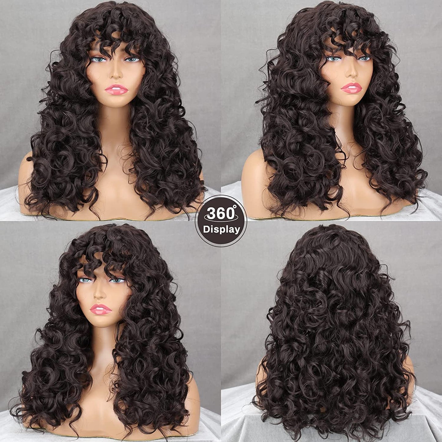 Short Curly Afro Wig for Black Women
