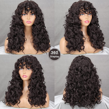 Short Curly Afro Wig for Black Women