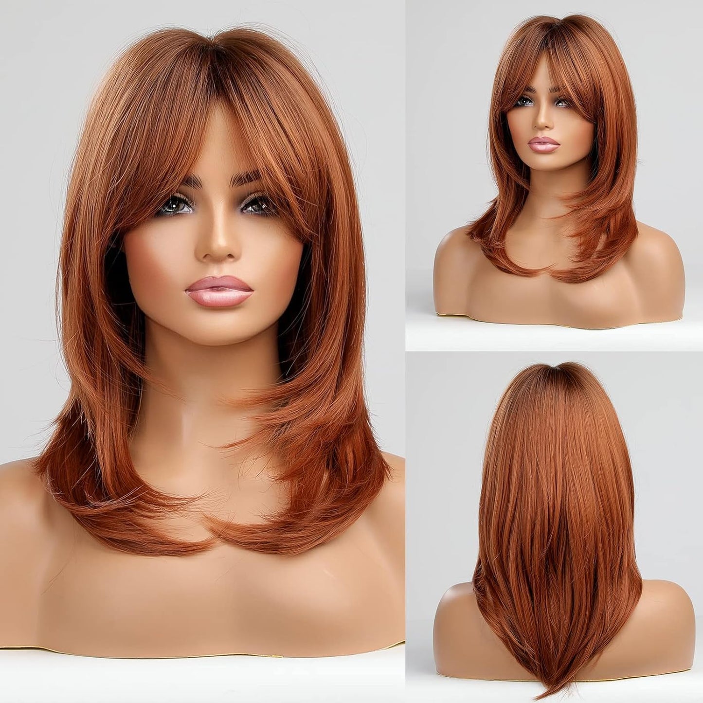 long ash blonde wig, blonde wig with bangs, 24 inch synthetic wig, heat resistant wig for women, layered ash blonde wig, natural look cosplay wig, daily wear wig for women, long straight blonde wig, high temperature fiber wig, Japanese synthetic wig, realistic blonde wig, breathable wig cap, cute stylish wig for women