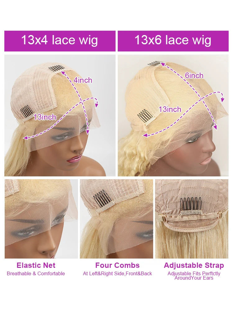 613 Body Wave Blonde 13x6 Hd Lace Human Hair Wig