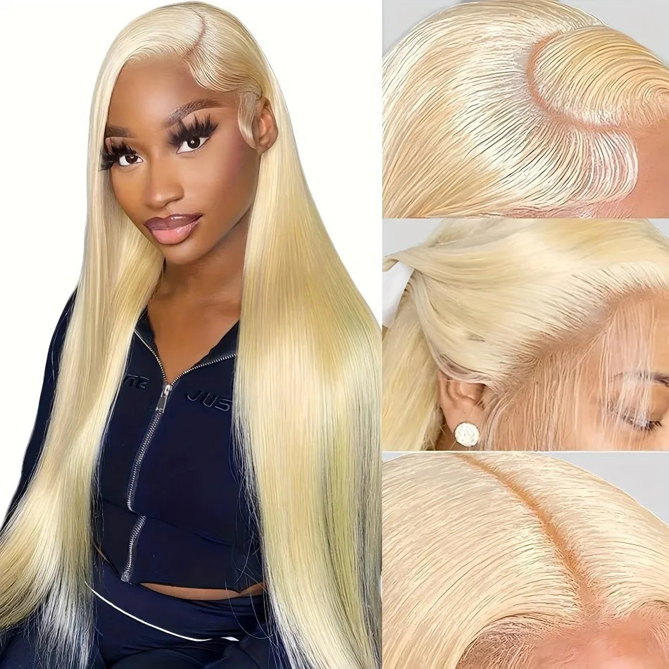 Long 613 Blonde Straight Lace Front Wig