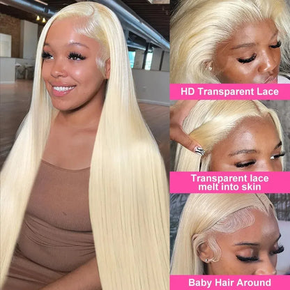 Long 613 Blonde Straight Lace Front Wig