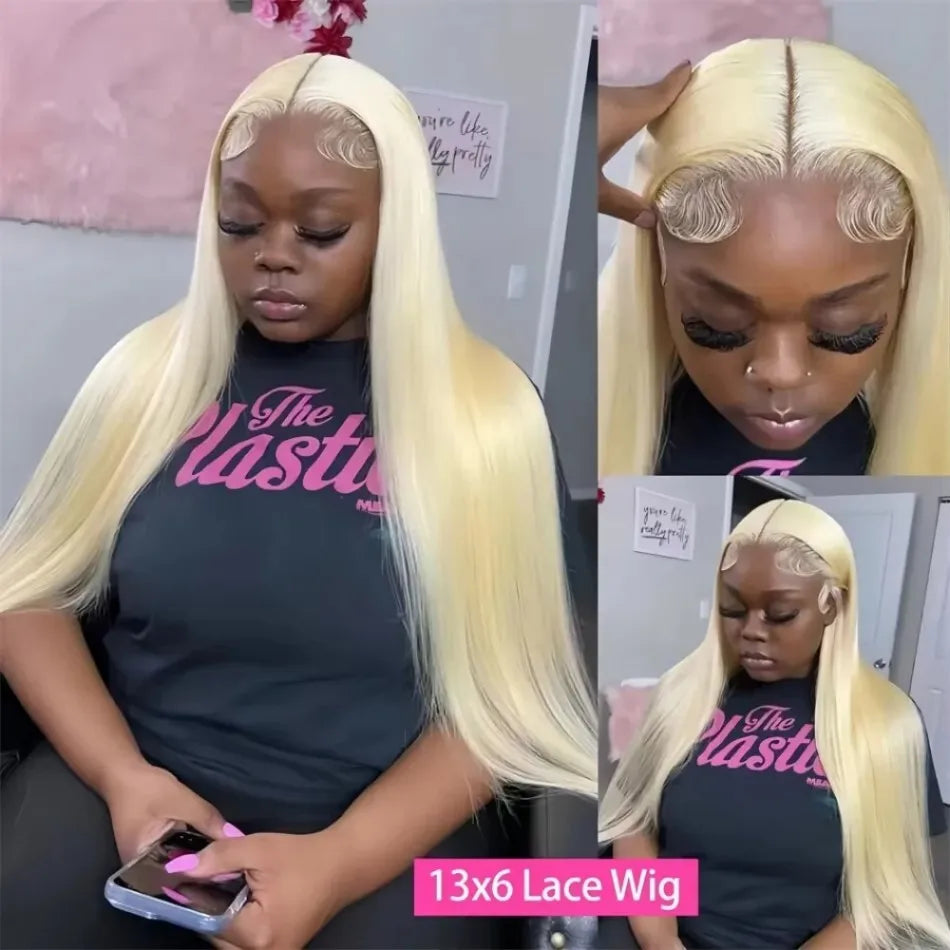 Long 613 Blonde Straight Lace Front Wig
