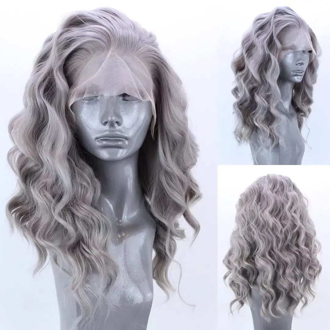 Silver wavy wig on a mannequin head with close-up on a white background,Silver Loose Wavy Wig,Lace Front WigGrey Wig,Silver Gray Wig, Kinky Curly Wigs,Lace Front Wig,Silver Grey Lace Wigs,Grey Curly Wigs,Silver Gray Wig
Kinky Curly Wigs
Lace Front Wig
Grey Curly Wigs
Silver Grey Lace Wig
Grey Wig Grey Wigs
Loose Wavy Wig
wigs for white women
wigs for black women
kinky lace wig
silver curly hair
gray lace wig
cosplay hair wig