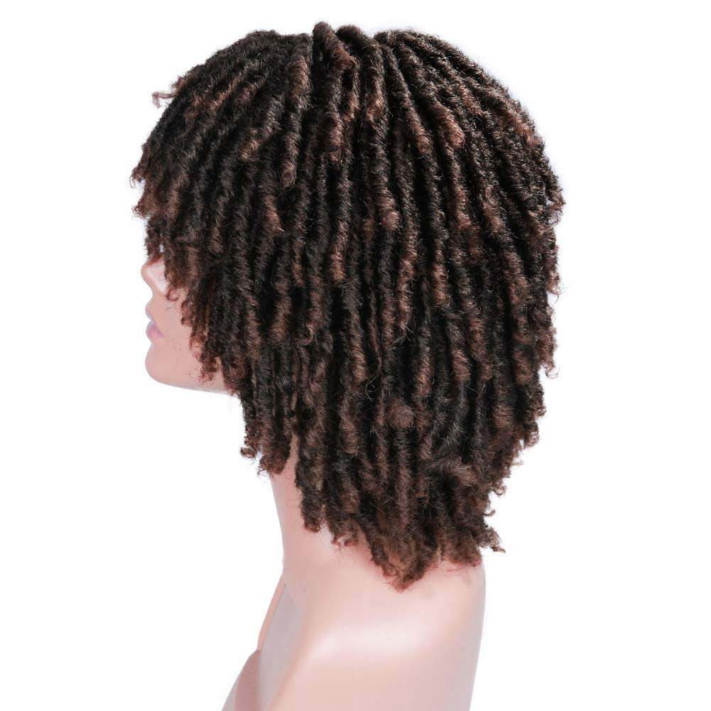  Our Dreadlock Wig Short Twist Wig is perfect for a natural, stylish look. This lightweight wig features a beautiful twist style and is made of premium heat resistant synthetic fibers. The breathable cap provides superior comfort and an adjustable strap ensures a secure fit. Our Dreadlock Wig Short Twist Wig is perfect for any occasion.