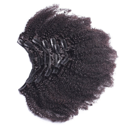 4B 4C Afro Kinky Curly Clip In 100% Mongolian Human Hair Extensions