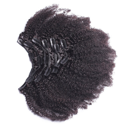 4B 4C Afro Kinky Curly Clip In 100% Mongolian Human Hair Extensions