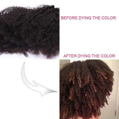 4B 4C Afro Kinky Curly Clip In 100% Mongolian Human Hair Extensions